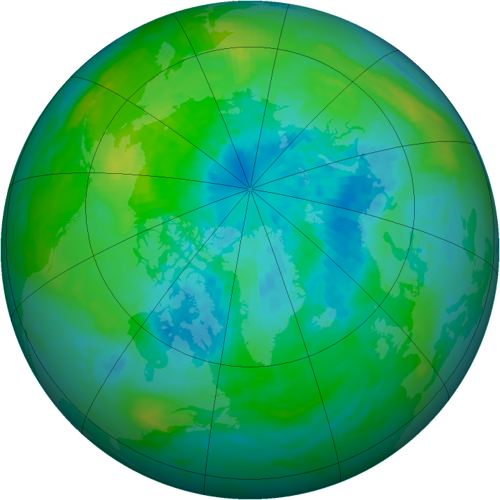 Arctic ozone map for 23 September 1981